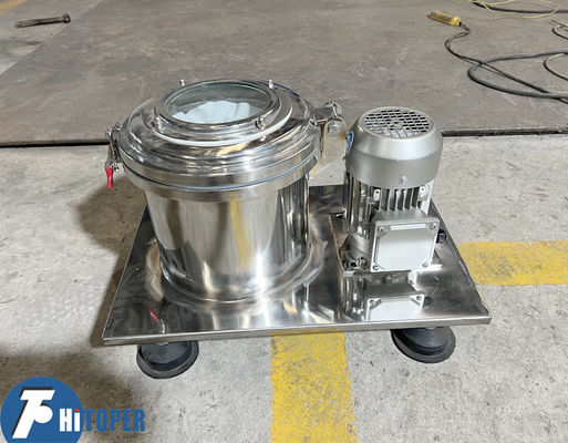 Separatore di liquidi solidi per centrifugazione basata su piattaforma con scarico superiore e funzionamento intermittente per filtrazione centrifuga