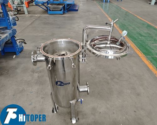 Alloggiamento per filtri in sacchetto con guscio in acciaio inossidabile e supporto per cesto metallico per soluzioni di filtrazione durevoli e industriali