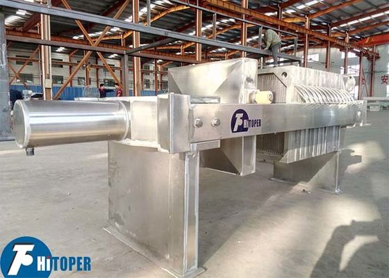 Pressa di filtraggio per piastre e cornici industriali con grande area di filtraggio per la separazione di liquidi solidi nel settore dell'olio alimentare, delle bevande, della chimica e della metallurgia
